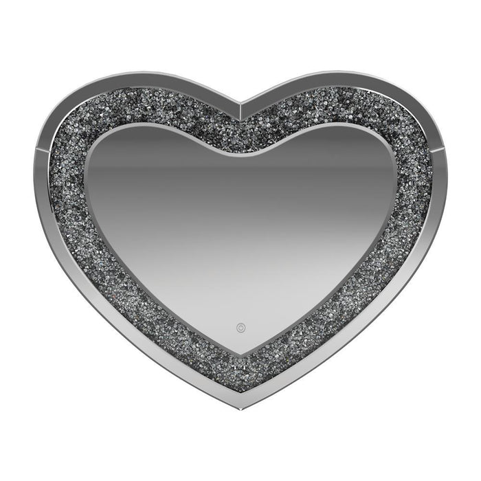 Aiko Heart Shape Wall Mirror Silver - Tony’s Furniture Store & Linen (GA) - Multi Location