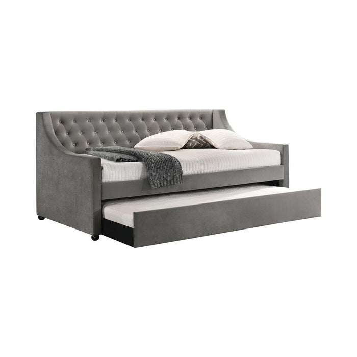 Chatsboro Twin Upholstered Daybed with Trundle Grey - Tony’s Furniture Store & Linen (GA) - Multi Location
