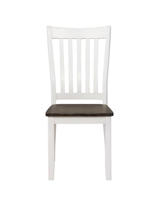 Kingman Slat Back Dining Chairs Espresso and White (Set of 2) - Tony’s Furniture Store & Linen (GA) - Multi Location