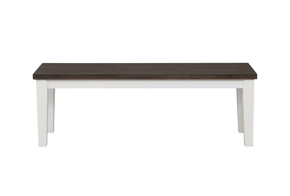Kingman Rectangular Bench Espresso and White - Tony’s Furniture Store & Linen (GA) - Multi Location