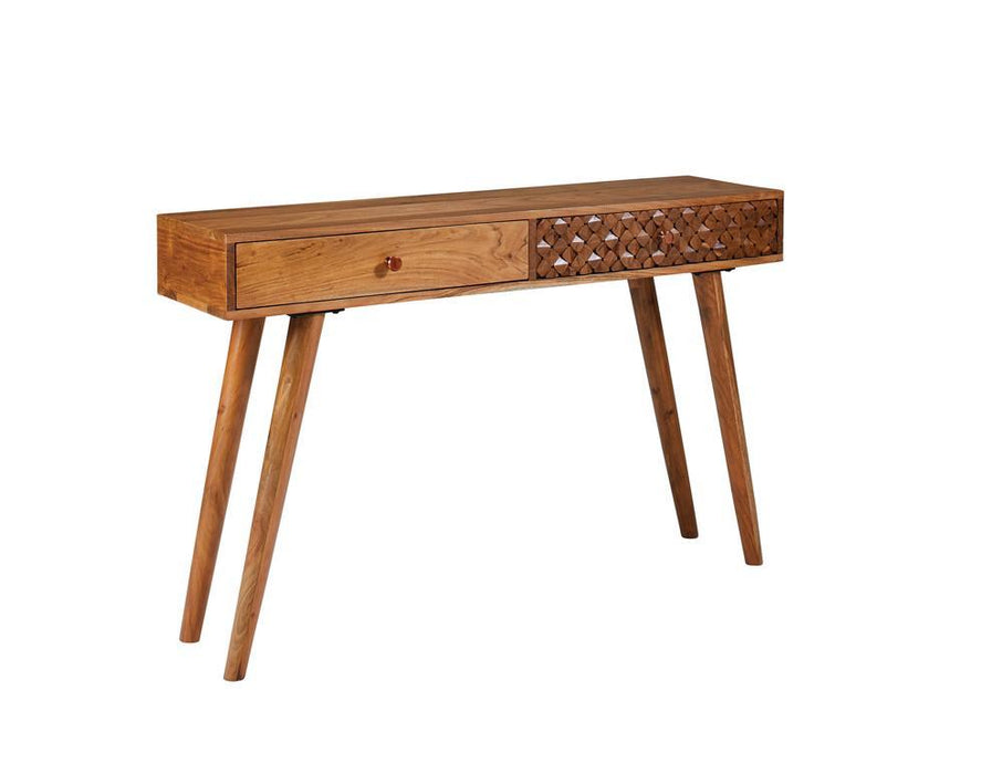 Lotus 2-drawer Console Table Natural Brown - Tony’s Furniture Store & Linen (GA) - Multi Location