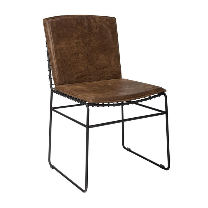 Abbott Upholstered Side Chairs Antique Brown and Matte Black (Set of 2) - Tony’s Furniture Store & Linen (GA) - Multi Location