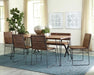 Abbott Upholstered Dining Bench Antique Brown and Matte Black - Tony’s Furniture Store & Linen (GA) - Multi Location