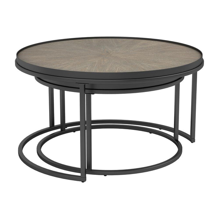 Rodrigo 2-piece Round Nesting Tables Weathered Elm - Tony’s Furniture Store & Linen (GA) - Multi Location