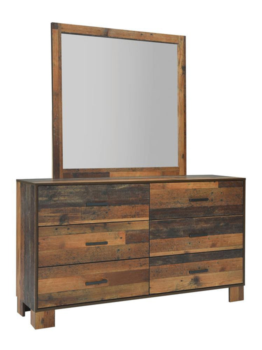 Sidney Square Dresser Mirror Rustic Pine - Tony’s Furniture Store & Linen (GA) - Multi Location