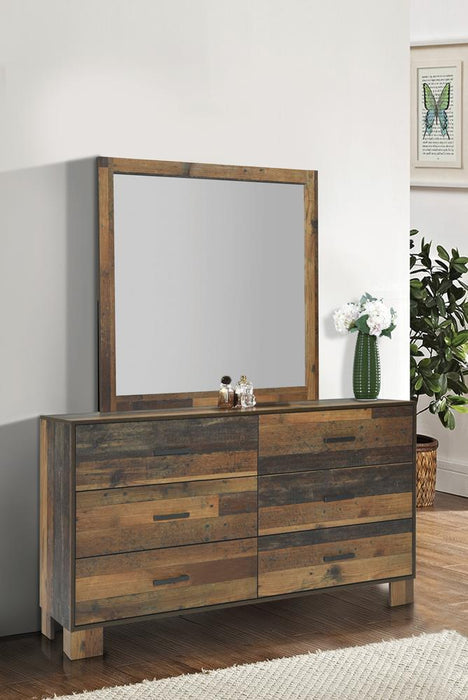 Sidney Square Dresser Mirror Rustic Pine - Tony’s Furniture Store & Linen (GA) - Multi Location