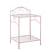Massi 1-shelf Nightstand with Glass Top Powder Pink - Tony’s Furniture Store & Linen (GA) - Multi Location