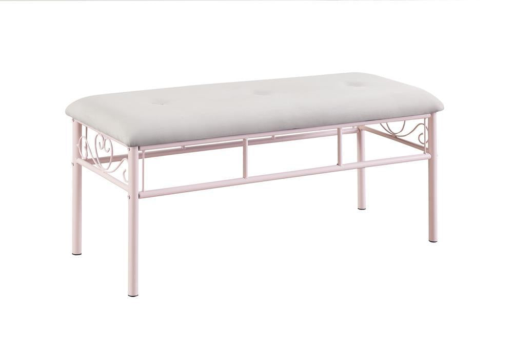 Massi Tufted Upholstered Bench Powder Pink - Tony’s Furniture Store & Linen (GA) - Multi Location