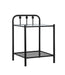 Livingston 1-shelf Nightstand with Glass Top Dark Bronze - Tony’s Furniture Store & Linen (GA) - Multi Location
