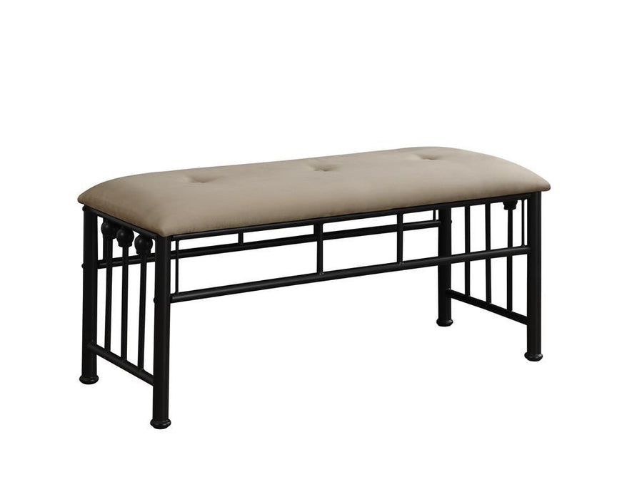 Livingston Upholstered Bench Brown and Dark Bronze - Tony’s Furniture Store & Linen (GA) - Multi Location