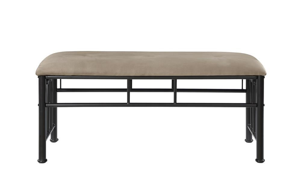 Livingston Upholstered Bench Brown and Dark Bronze - Tony’s Furniture Store & Linen (GA) - Multi Location