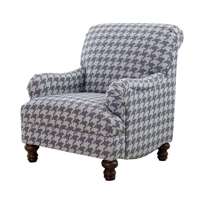 Glenn Recessed Arms Accent Chair Blue - Tony’s Furniture Store & Linen (GA) - Multi Location