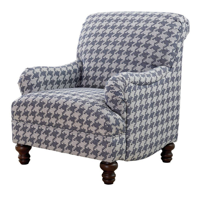 Glenn Recessed Arms Accent Chair Blue - Tony’s Furniture Store & Linen (GA) - Multi Location