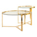 Delia 2-piece Round Nesting Table Clear and Gold - Tony’s Furniture Store & Linen (GA) - Multi Location