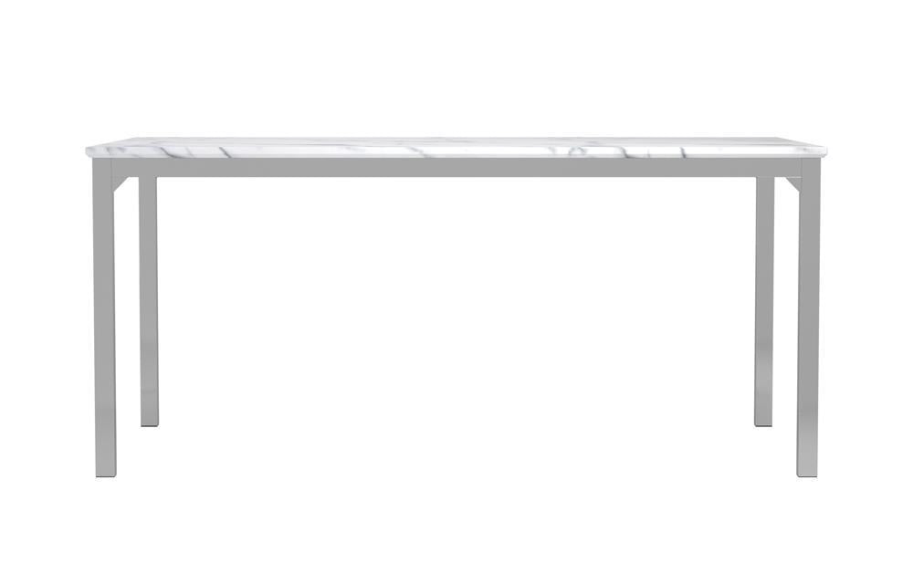 Athena Rectangle Dining Table with Marble Top Chrome - Tony’s Furniture Store & Linen (GA) - Multi Location