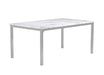Athena Rectangle Dining Table with Marble Top Chrome - Tony’s Furniture Store & Linen (GA) - Multi Location