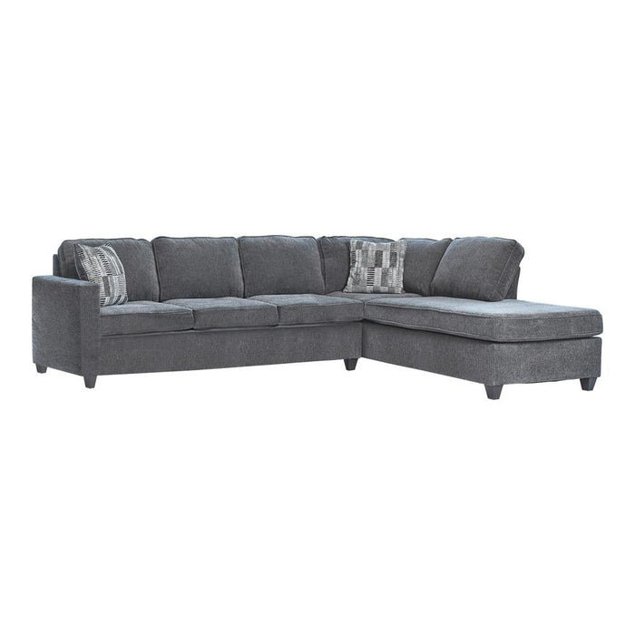 Mccord 2-piece Cushion Back Sectional Dark Grey - Tony’s Furniture Store & Linen (GA) - Multi Location