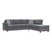 Mccord 2-piece Cushion Back Sectional Dark Grey - Tony’s Furniture Store & Linen (GA) - Multi Location