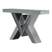 Taffeta V-shaped Sofa Table with Glass Top Silver - Tony’s Furniture Store & Linen (GA) - Multi Location
