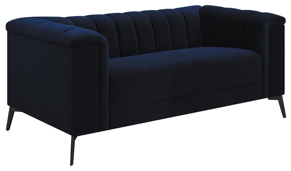Chalet Tuxedo Arm Loveseat Blue - Tony’s Furniture Store & Linen (GA) - Multi Location