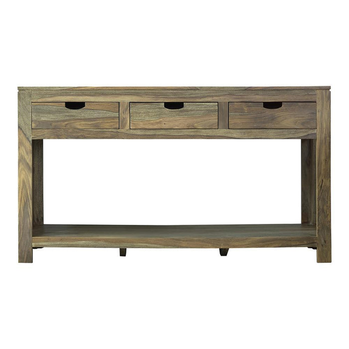 Esther 3-drawer Storage Console Table Natural Sheesham - Tony’s Furniture Store & Linen (GA) - Multi Location