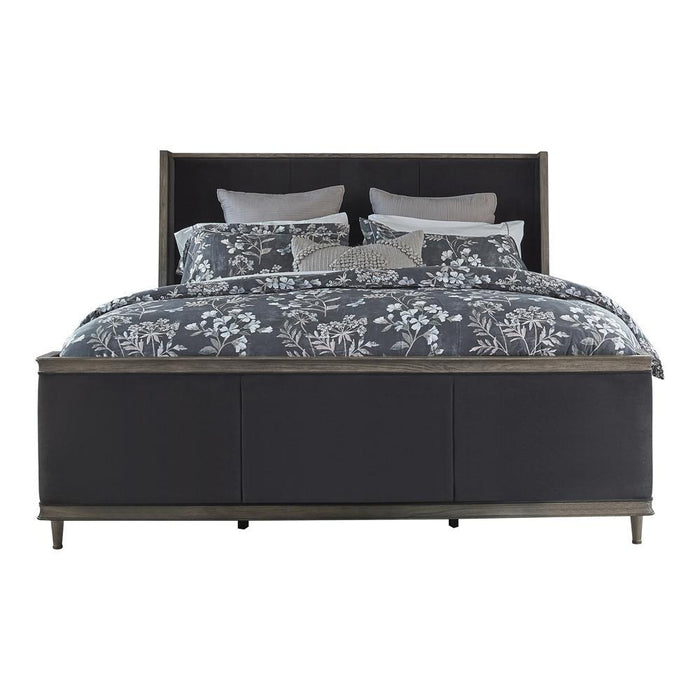 Alderwood Eastern King Upholstered Panel Bed Charcoal Grey - Tony’s Furniture Store & Linen (GA) - Multi Location