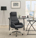 Cruz Upholstered Office Chair with Padded Seat Grey and Chrome - Tony’s Furniture Store & Linen (GA) - Multi Location