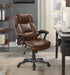 Nerris Adjustable Height Office Chair with Padded Arm Brown and Black - Tony’s Furniture Store & Linen (GA) - Multi Location