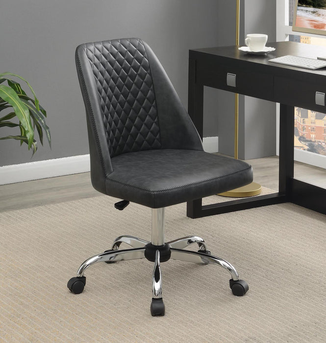 Althea Upholstered Tufted Back Office Chair Grey and Chrome - Tony’s Furniture Store & Linen (GA) - Multi Location