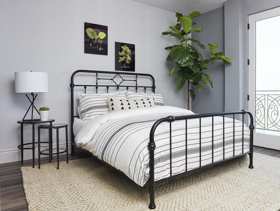 Packlan Queen Metal Panel Bed Matte Black - Tony’s Furniture Store & Linen (GA) - Multi Location