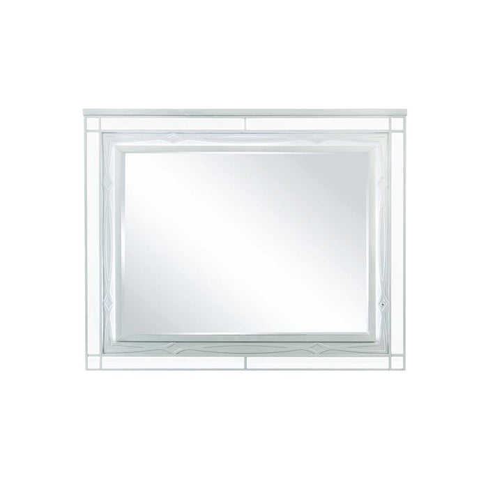 Gunnison Dresser Mirror with LED Lighting Silver Metallic - Tony’s Furniture Store & Linen (GA) - Multi Location