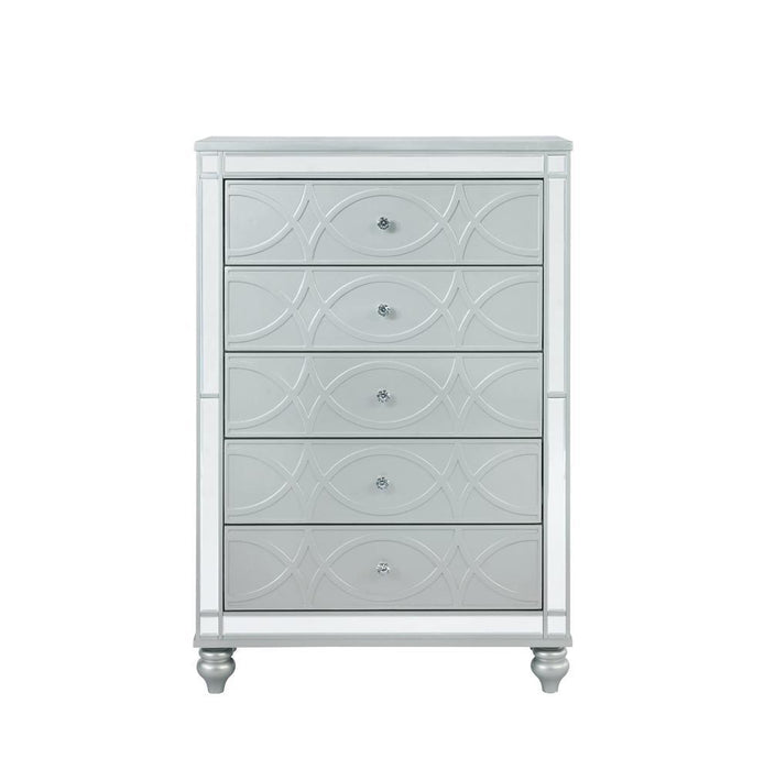 Gunnison 5-drawer Chest Silver Metallic - Tony’s Furniture Store & Linen (GA) - Multi Location