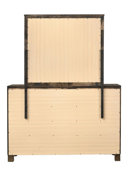 Woodmont Rectangle Dresser Mirror Rustic Golden Brown - Tony’s Furniture Store & Linen (GA) - Multi Location