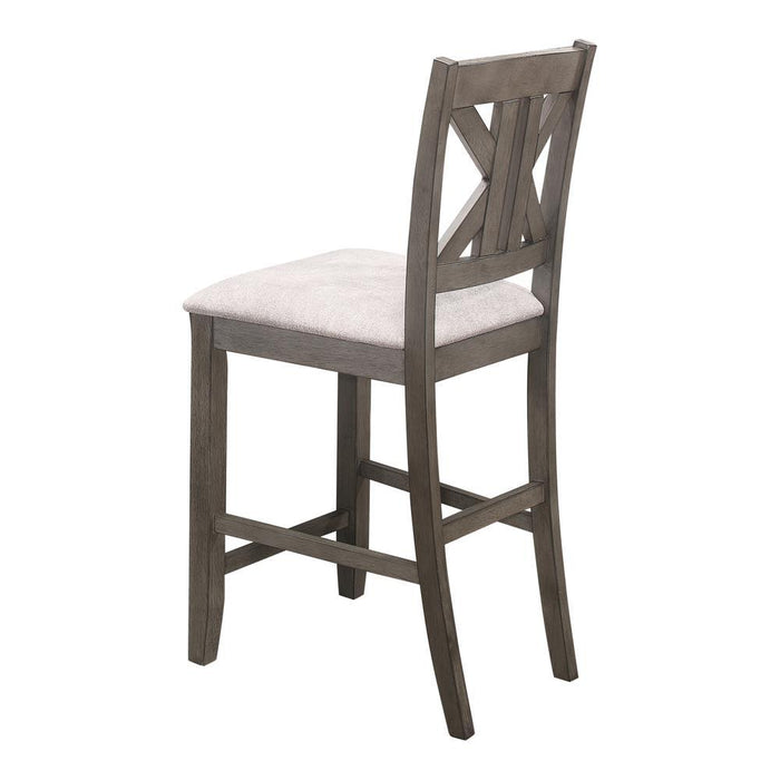 Athens Upholstered Seat Counter Height Stools Light Tan (Set of 2) - Tony’s Furniture Store & Linen (GA) - Multi Location