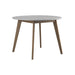 Breckenridge Round Dining Table Matte White and Natural Oak - Tony’s Furniture Store & Linen (GA) - Multi Location