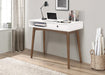 Bradenton 1-drawer Writing Desk White and Walnut - Tony’s Furniture Store & Linen (GA) - Multi Location