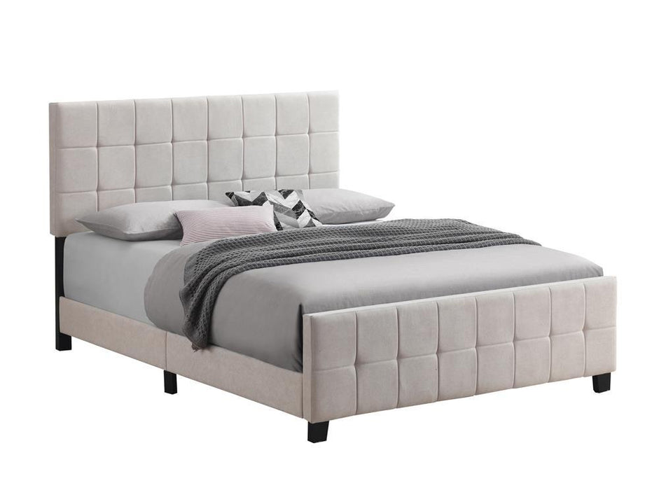 Fairfield Eastern King Upholstered Panel Bed Beige - Tony’s Furniture Store & Linen (GA) - Multi Location