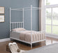 Betony Twin Canopy Bed White - Tony’s Furniture Store & Linen (GA) - Multi Location