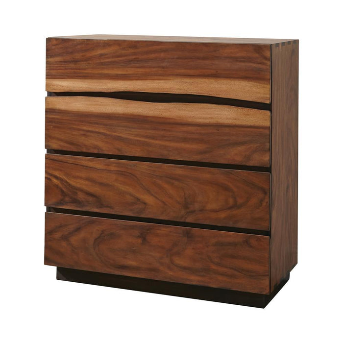 Winslow 4-drawer Chest Smokey Walnut and Coffee Bean - Tony’s Furniture Store & Linen (GA) - Multi Location