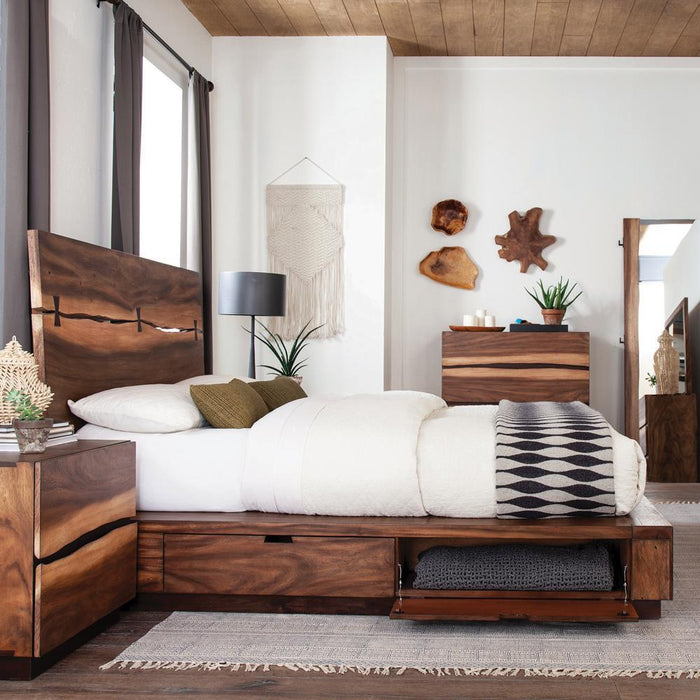 Winslow Storage Eastern King Bed Smokey Walnut and Coffee Bean - Tony’s Furniture Store & Linen (GA) - Multi Location