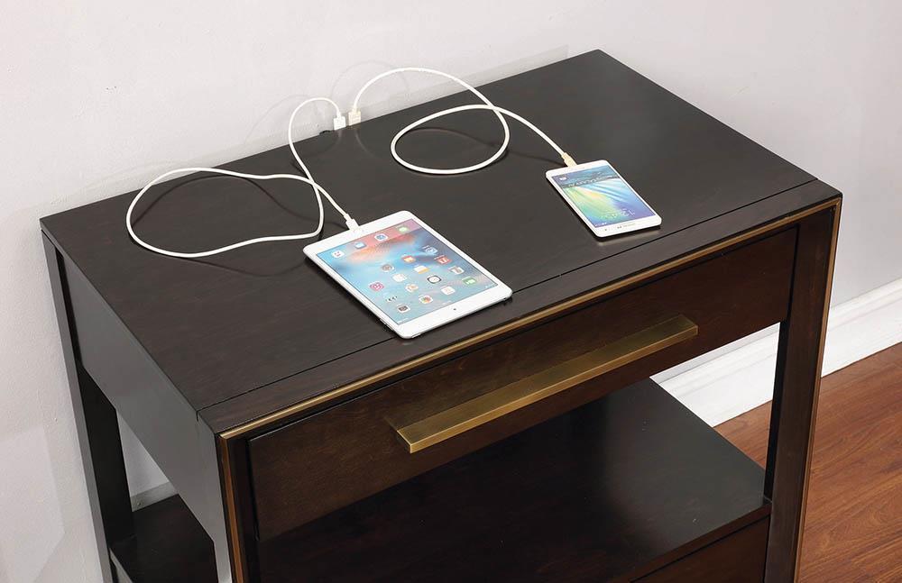 Durango 2-drawer Nightstand Smoked Peppercorn - Tony’s Furniture Store & Linen (GA) - Multi Location
