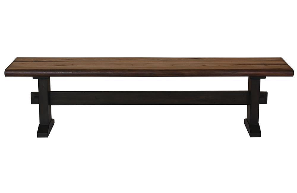 Bexley Trestle Bench Natural Honey and Espresso - Tony’s Furniture Store & Linen (GA) - Multi Location