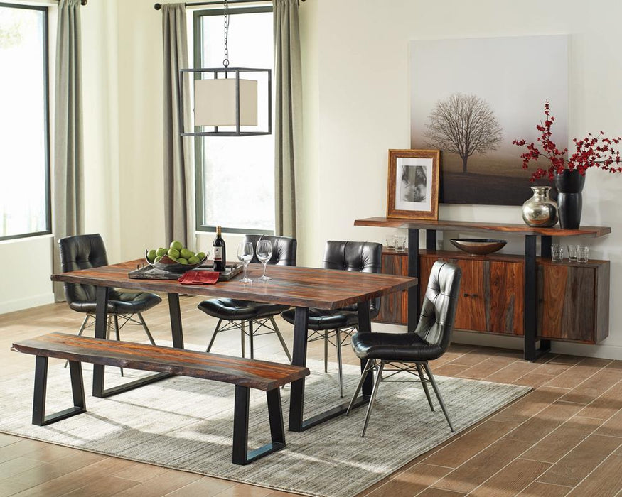 Ditman Live Edge Dining Bench Grey Sheesham and Black - Tony’s Furniture Store & Linen (GA) - Multi Location