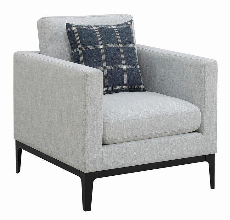 Apperson Cushioned Back Arm Chair Light Grey - Tony’s Furniture Store & Linen (GA) - Multi Location