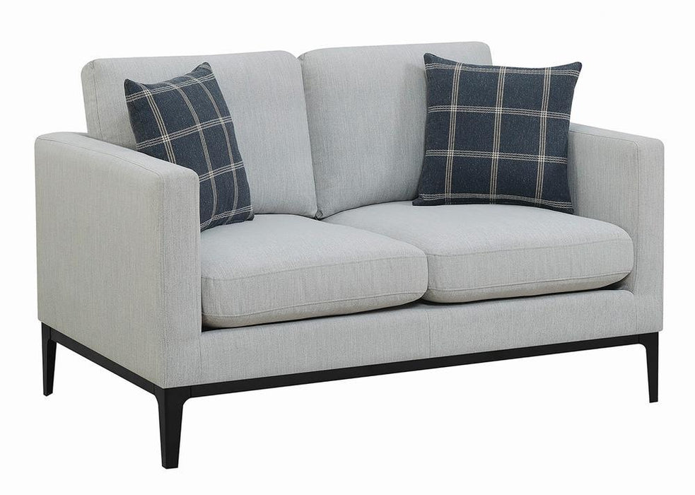 Apperson Cushioned Back Loveseat Light Grey - Tony’s Furniture Store & Linen (GA) - Multi Location
