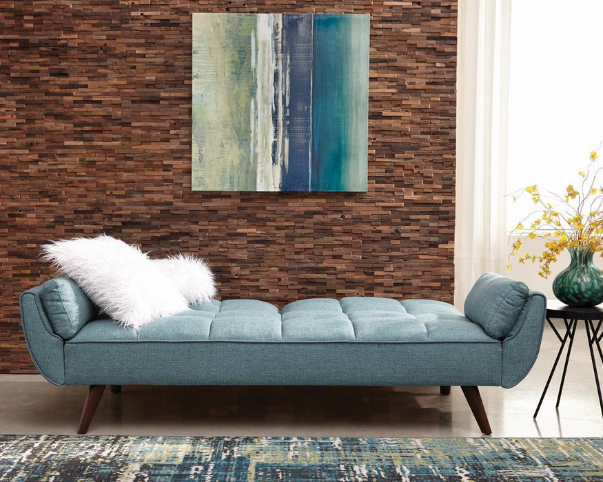 Caufield Biscuit-tufted Sofa Bed Turquoise Blue - Tony’s Furniture Store & Linen (GA) - Multi Location