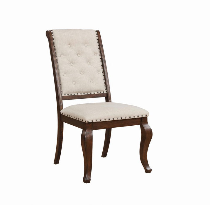 Brockway Tufted Dining Chairs Cream and Antique Java (Set of 2) - Tony’s Furniture Store & Linen (GA) - Multi Location