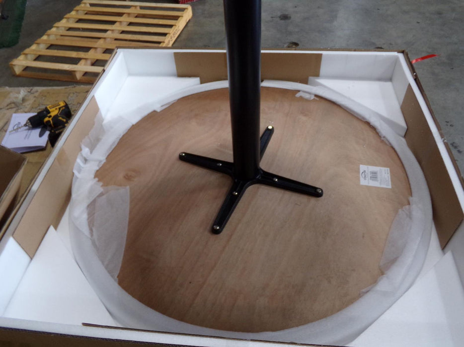 Cora Round Dining Table Walnut and Black - Tony’s Furniture Store & Linen (GA) - Multi Location
