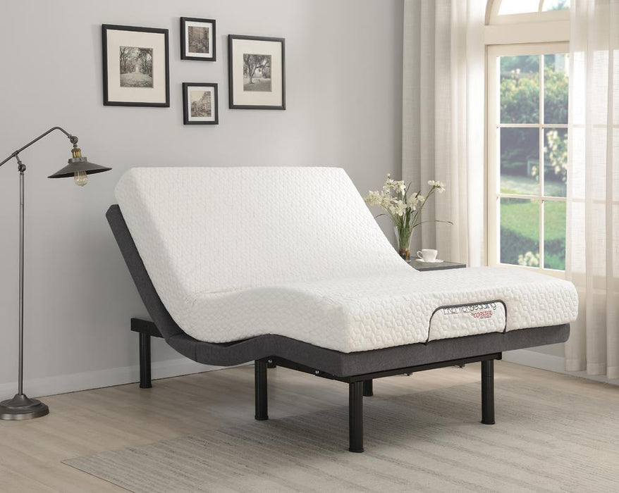 Clara Full Adjustable Bed Base Grey and Black - Tony’s Furniture Store & Linen (GA) - Multi Location