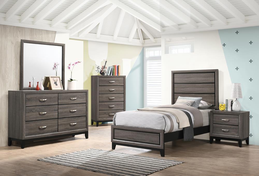 Watson Twin Panel Bed Grey Oak - Tony’s Furniture Store & Linen (GA) - Multi Location